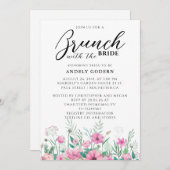 Floral Watercolor Bridal Shower Kaart (Voorkant / Achterkant)