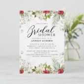 Floral Watercolor Bridal Shower Kaart (Staand voorkant)