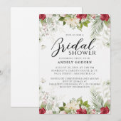 Floral Watercolor Bridal Shower Kaart (Voorkant / Achterkant)