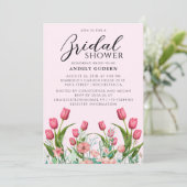 Floral Watercolor Bridal Shower Kaart (Staand voorkant)