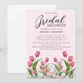 Floral Watercolor Bridal Shower Kaart (Voorkant / Achterkant)