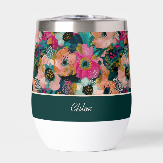 Floral Watercolor Name  (Voorkant)