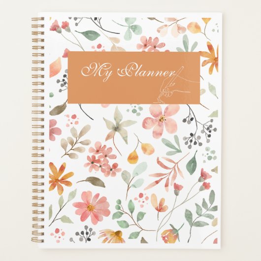 Floral Watercolor planner (Voorkant)