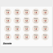 Floral Watercolor Ronde Sticker (Vel)