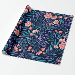 Floral watercolor seamless pattern. cadeaupapier