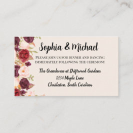 Floral Watercolor Wedding Design Informatiekaartje