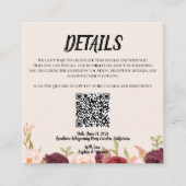 Floral Watercolor Wedding Informatiekaartje (Voorkant)