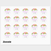 Floral Watercolour Boho Fall Bride Shower Ronde Sticker (Vel)