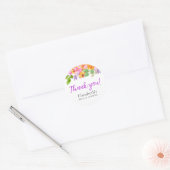 Floral Watercolour Boho Fall Bride Shower Ronde Sticker (Envelop)
