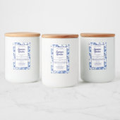 Floral waterdicht flesetiket voedselcontainer etiket (Flessen)