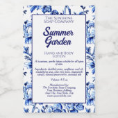 Floral waterdicht flesetiket voedselcontainer etiket (Enkel label)