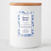 Floral waterdicht flesetiket voedselcontainer etiket (Voorkant)