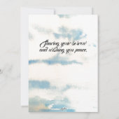 Floral Waterfall Flat Sympathokaart Bedankkaart (Achterkant)