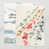 Floral Waterfall Flat Sympathokaart Bedankkaart (Voorkant / Achterkant)