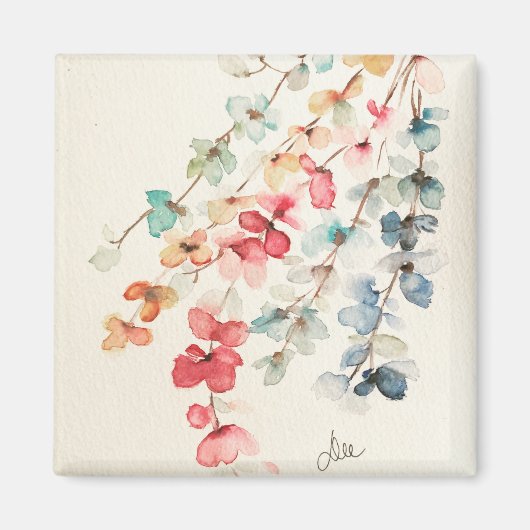 Floral Waterfall Magnet (Voorkant)