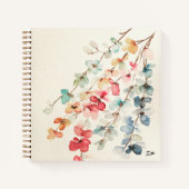 Floral Waterfall Spiral Notitieboek (Voorkant)