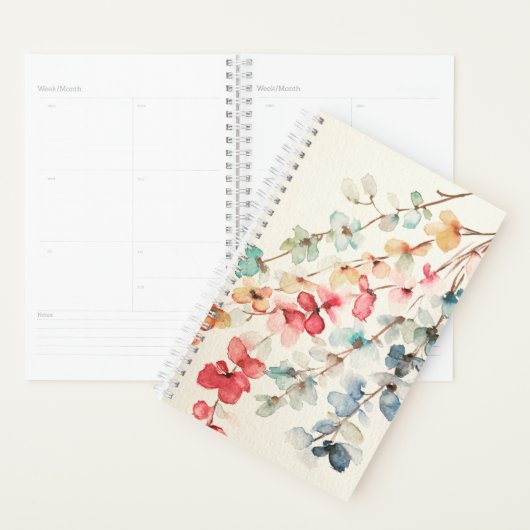 Floral Waterfall Spiral Planner (Display)
