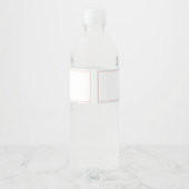 Floral Waterflesetiket Baby shower Koraal & Blauwg Waterfles Etiket (Achterkant)