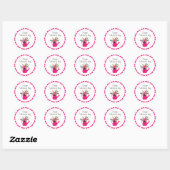 Floral Watering kan Valentijn ID735 Ronde Sticker (Vel)