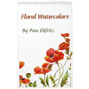 Floral waterkleurige schilderijen van Pam Elifritz Kalender