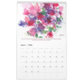 Floral waterkleurige schilderijen van Pam Elifritz Kalender (Mar 2026)
