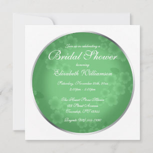 Floral Watermark Jade Green Vrijgezellenfeest Kaart