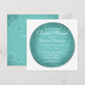 Floral Watermark Turquoise Vrijgezellenfeest Kaart (Voorkant / Achterkant)