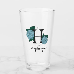 Floral waterstof-element glas