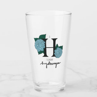 Floral waterstof-element glas