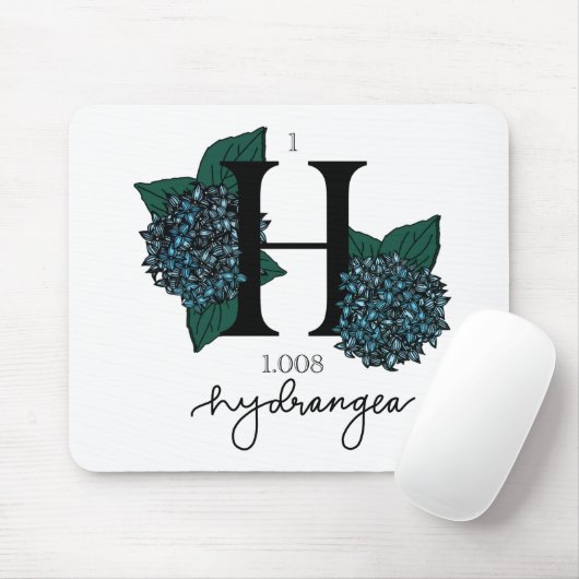 Floral waterstof-element muismat (Met muis)