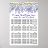 Floral Waterverf 20-tafel bruiloft Poster (Voorkant)