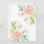 Floral Waterverf 50ste bruiloft Jubileum Kaart (Achterkant)