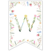 Floral Waterverf Alphabet ABC Baby shower Vlaggetjes (Derde vlag)