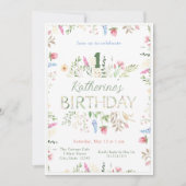 Floral Waterverf Alphabet ABC Verjaardag Kaart (Voorkant)