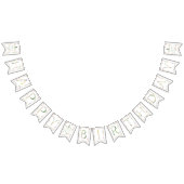 Floral Waterverf Alphabet ABC Verjaardag Vlaggetjes (Alle)