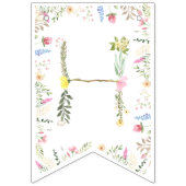 Floral Waterverf Alphabet ABC Verjaardag Vlaggetjes (Tweede vlag)