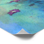 Floral Waterverf Art Poster (Hoek)