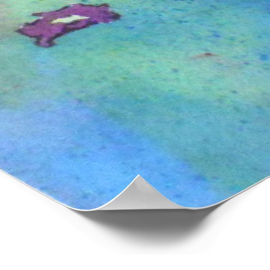 Floral Waterverf Art Print (Hoek)