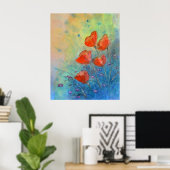 Floral Waterverf Art Print (Thuiskantoor)