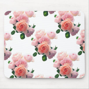 Floral Waterverf Art roze Roses Elegant Sjabloon Muismat