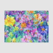 Floral Waterverf Artistic Decoupage waardig Tissuepapier (Voorkant)