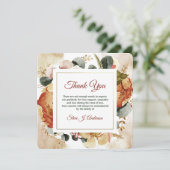 Floral Waterverf Autum Funeral Hartelijk dank Kaart (Staand voorkant)