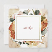 Floral Waterverf Autum Funeral Hartelijk dank Kaart (Achterkant)