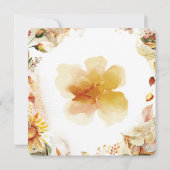 Floral Waterverf Autum Funeral Hartelijk dank Kaart (Achterkant)