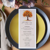 Floral Waterverf Autumn Tree Thanksgiving Menu