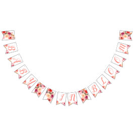 Floral Waterverf Baby in Baby shower Bloom Vlaggetjes