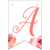 Floral Waterverf Baby in Baby shower Bloom Vlaggetjes (Derde vlag)