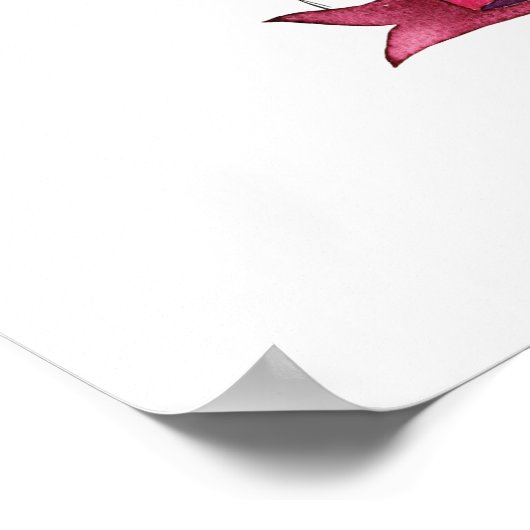 Floral Waterverf Baby shower Welkom Poster (Hoek)