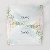 Floral Waterverf Beach Scene Summer Wedding Plaatskaartje (Buitenkant ongevouwen)