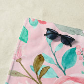 Floral Waterverf Beach Towel Strandlaken (In situ)